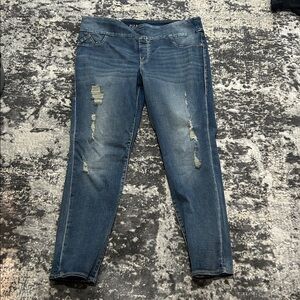 Rock & Republic Women's Distressed Blue Skinny Jeans